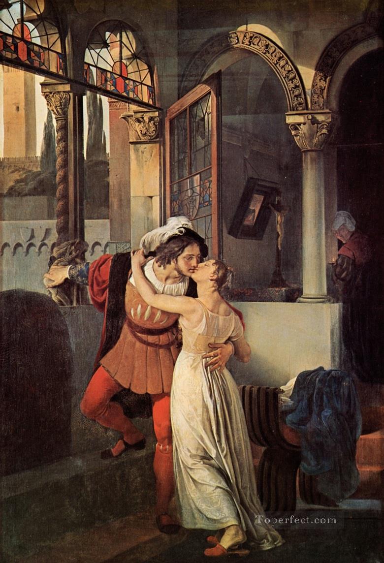 The Last Kiss of Romeo and Juliet Romanticism Francesco Hayez Oil Paintings